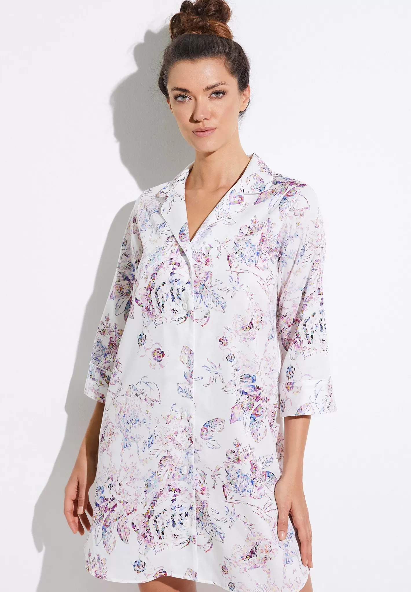 Sale Cottonsateenprint Women Nightgowns