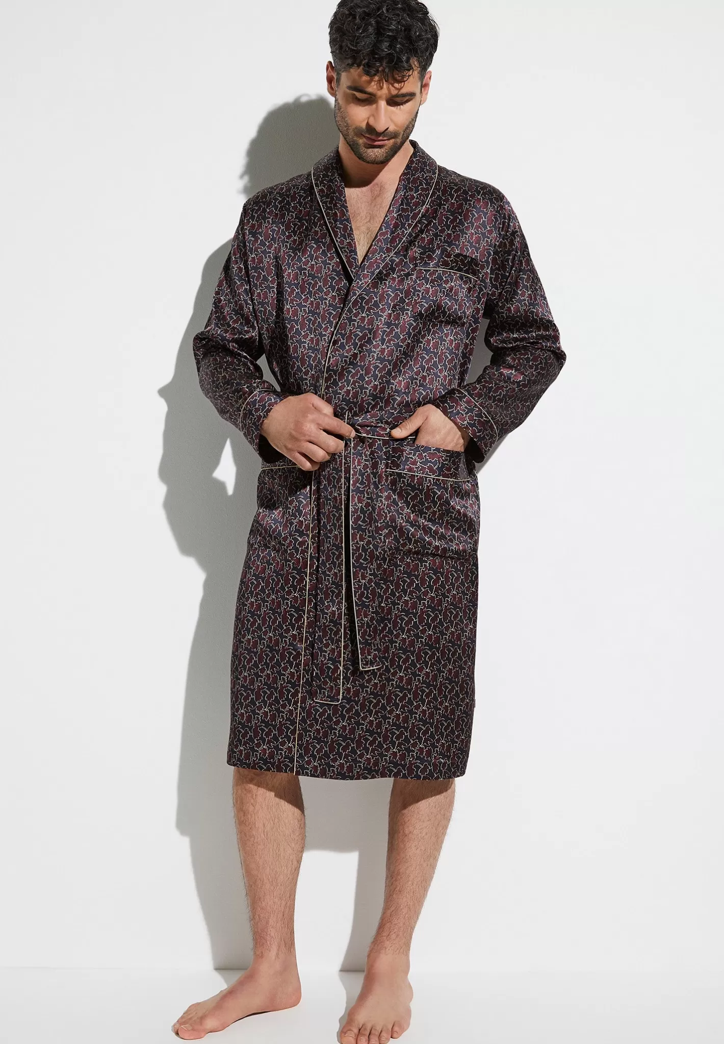 Cheap Silknightwear Men Robes